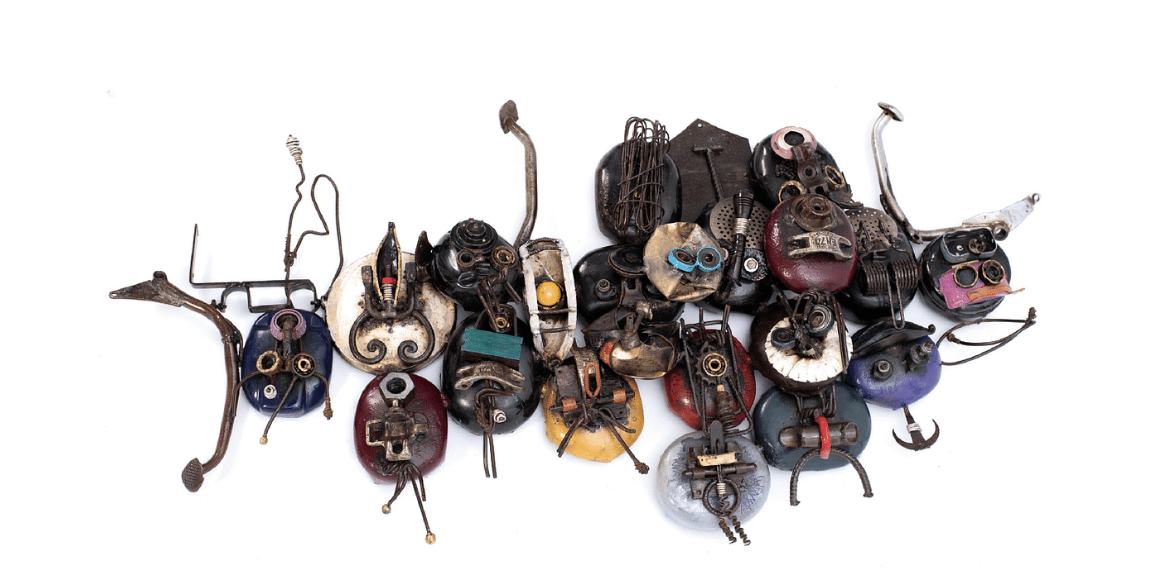 The Witnesses N°1, 2019, metal assemblage, 150 × 77 × 14 cm, © Charly d'Almeida, National Gallery Collection